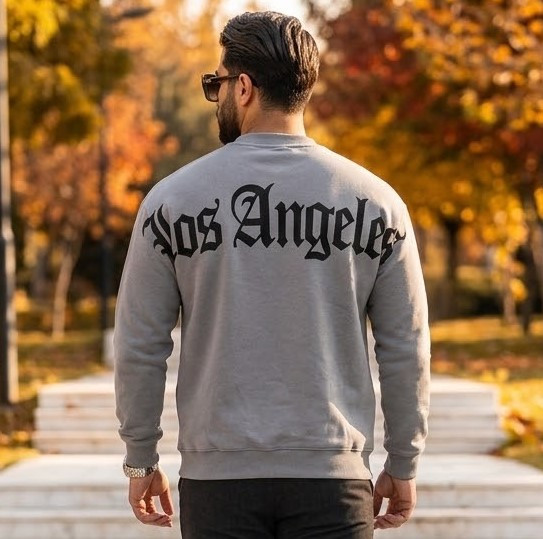دورس مردانه یقه گرد اسپرت طرحدار مدل Los Angeles (بزرگ سایز)